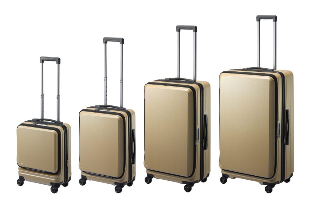 機内持込（01551）、預け入れ（01553）、預け入れ（01555）でもヘアラインゴールドをラインナップ