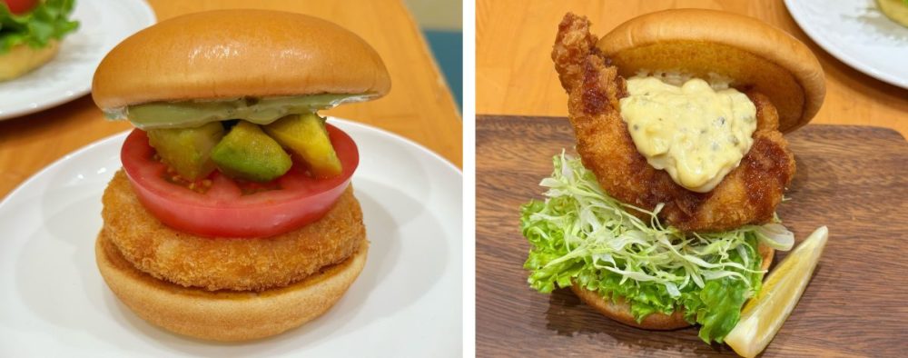 海老好き垂涎の“贅沢海老バーガー”2品