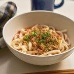 【アレンジ】うどんにかけて担々麺風！