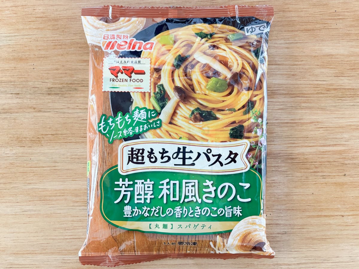 マ・マー超もち生パスタ「芳醇和風このこ」で、購入価格は税込203円