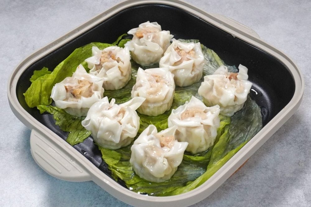 ニトリ「レンジで両面焼き目がつく レンジグリル」で蒸し料理。