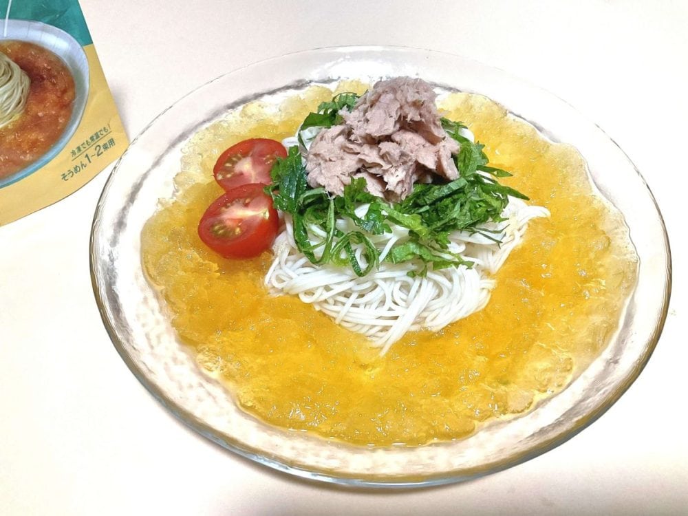 真夏ならもっと凍った状態から食べ始めてもよさそうです