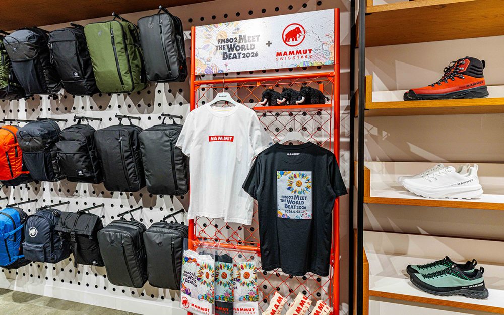 マムート 心斎橋「FM802 MEET THE WORLD BEAT 2026」限定コラボTシャツ