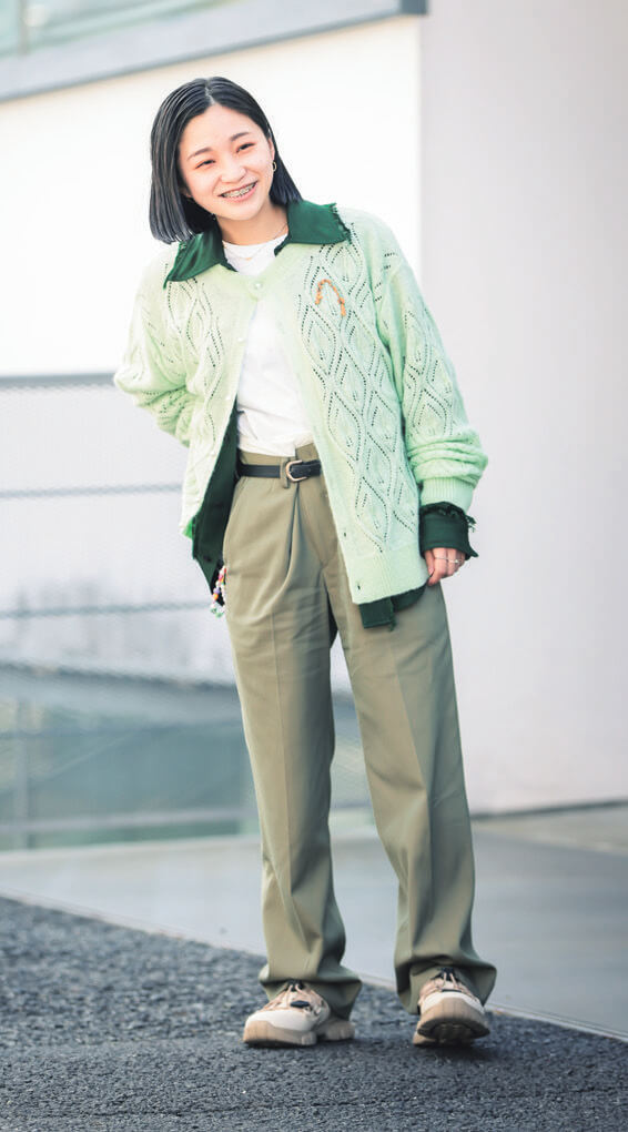 小田綾乃さん（テーブルマウンテンAT LINEN/TAUPE）