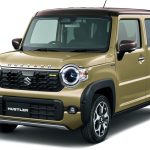 「ハスラー」はフロントグリルをヘッドランプとつなげた逆台形の造形に