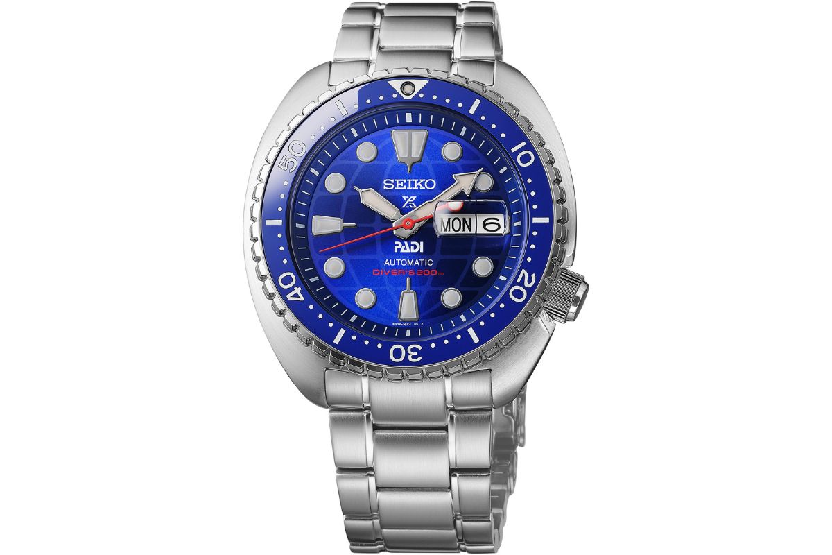 セイコー プロスペックス「メカニカル PADI 60周年記念 限定モデル」¥107,800/自動巻(手巻つき)/45.0㎜径/200m空気潜水用防水/パワーリザーブは約41時間/世界限定8000本(うち国内700本)
