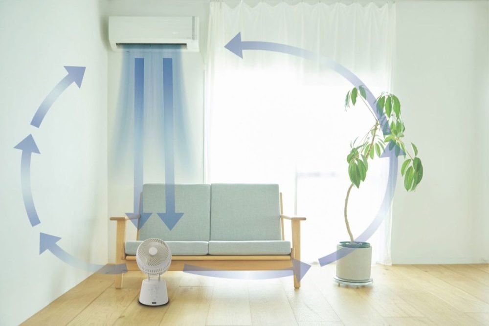 冷房使用時にサーキュレーターを置くと良い場所