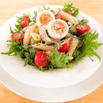 ペンネは噛みごたえもあるので、サラダオンリーの食事でもすぐに満腹中枢へ指令が届き満足感たっぷりの食事となります！