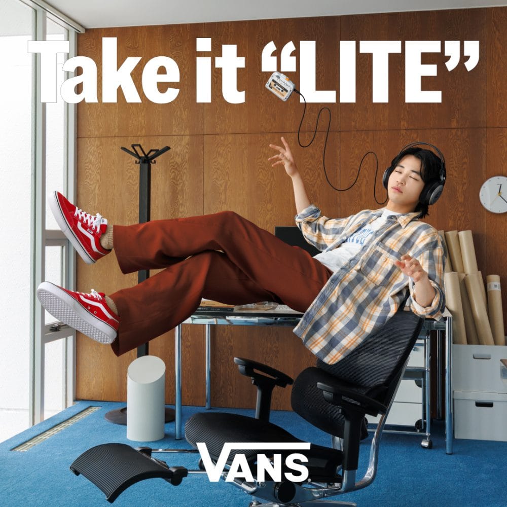 ABCマート／軽量性と快適性を追求した「VANS LITE」シリーズの新ビジュアル。俳優 兼 メンズノンノモデルの中田圭祐と、ファッションモデルのるうこを起用。