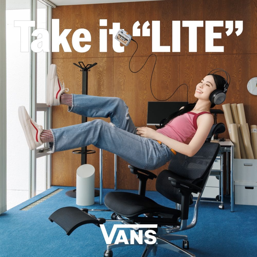 ABCマート／軽量性と快適性を追求した「VANS LITE」シリーズの新ビジュアル。俳優 兼 メンズノンノモデルの中田圭祐と、ファッションモデルのるうこを起用。