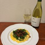 うなぎとケールのオープンオムレツ×山梨甲州