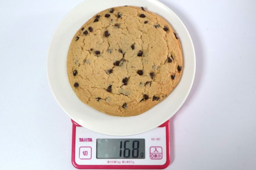 「大きいクッキー」は168g