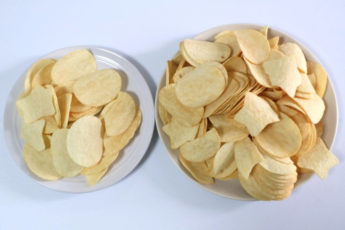 「クリスプうましお味」は45gと170gでこの差！