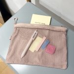 ポリエステルダブルファスナーケース ピンク L