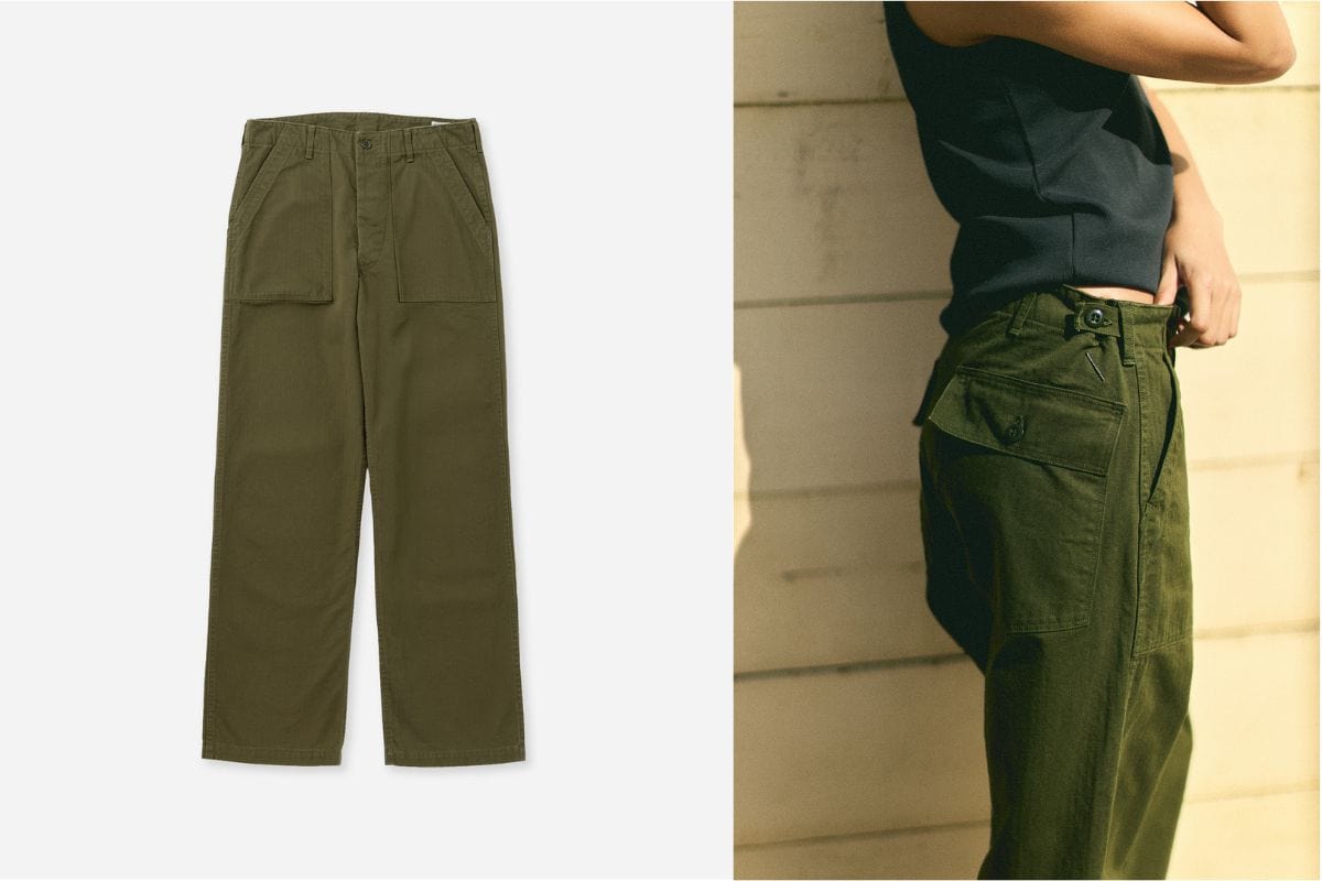 オアスロウ「HERRINGBONE VINTAGE FIT FATIGUE PANTS」￥25,080