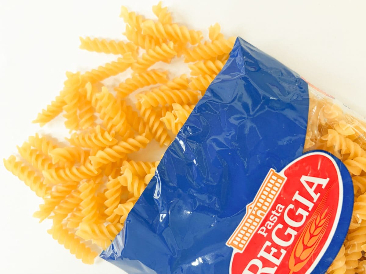 【業スー】が輸入する「REGGIA」の「Fusilli（フジッリ）」の税込購入価格は、500g入りで275円でした