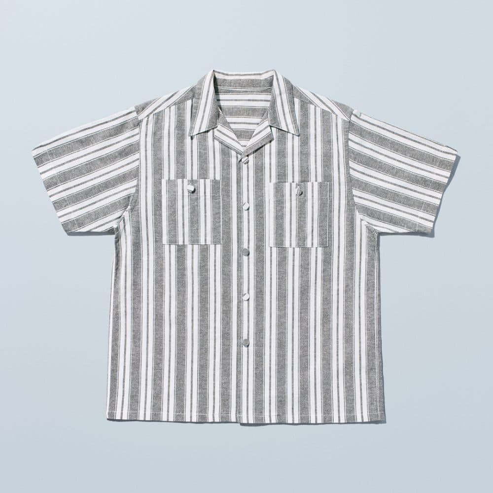 コンビニエンスウェア「綿麻 開襟シャツ」￥2,990