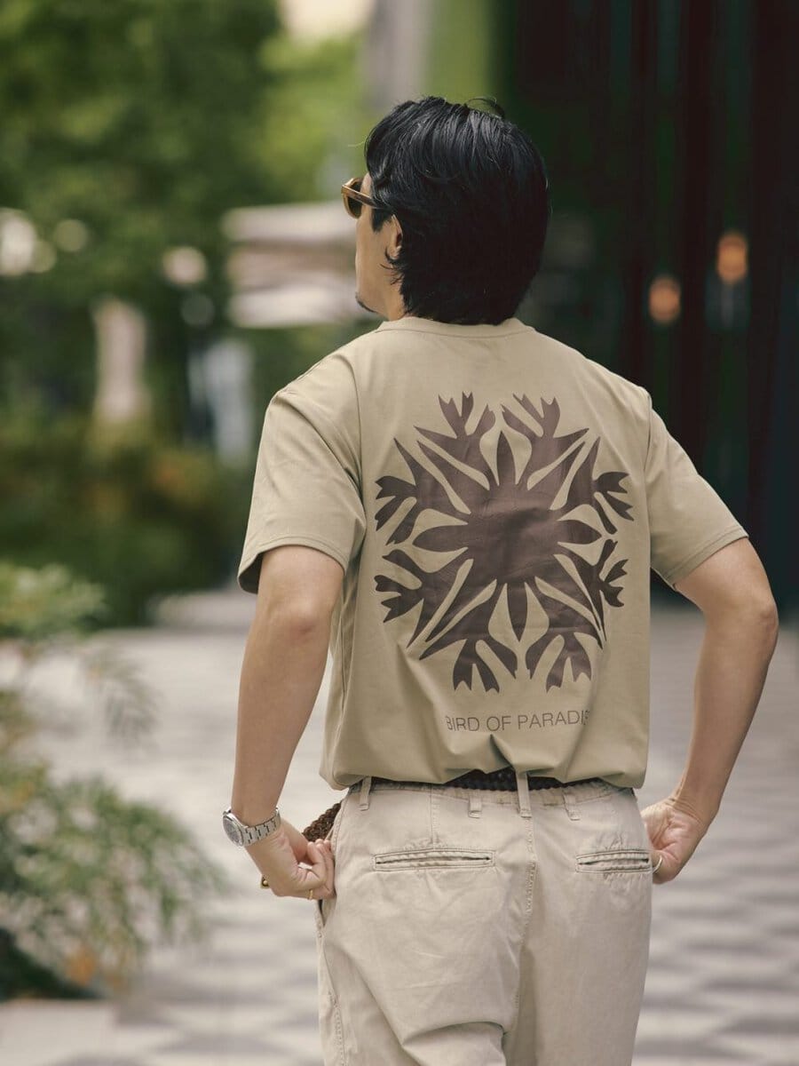 サルベージパブリック「別注 BIRD OF PARADISE UPF Tシャツ」¥7,590