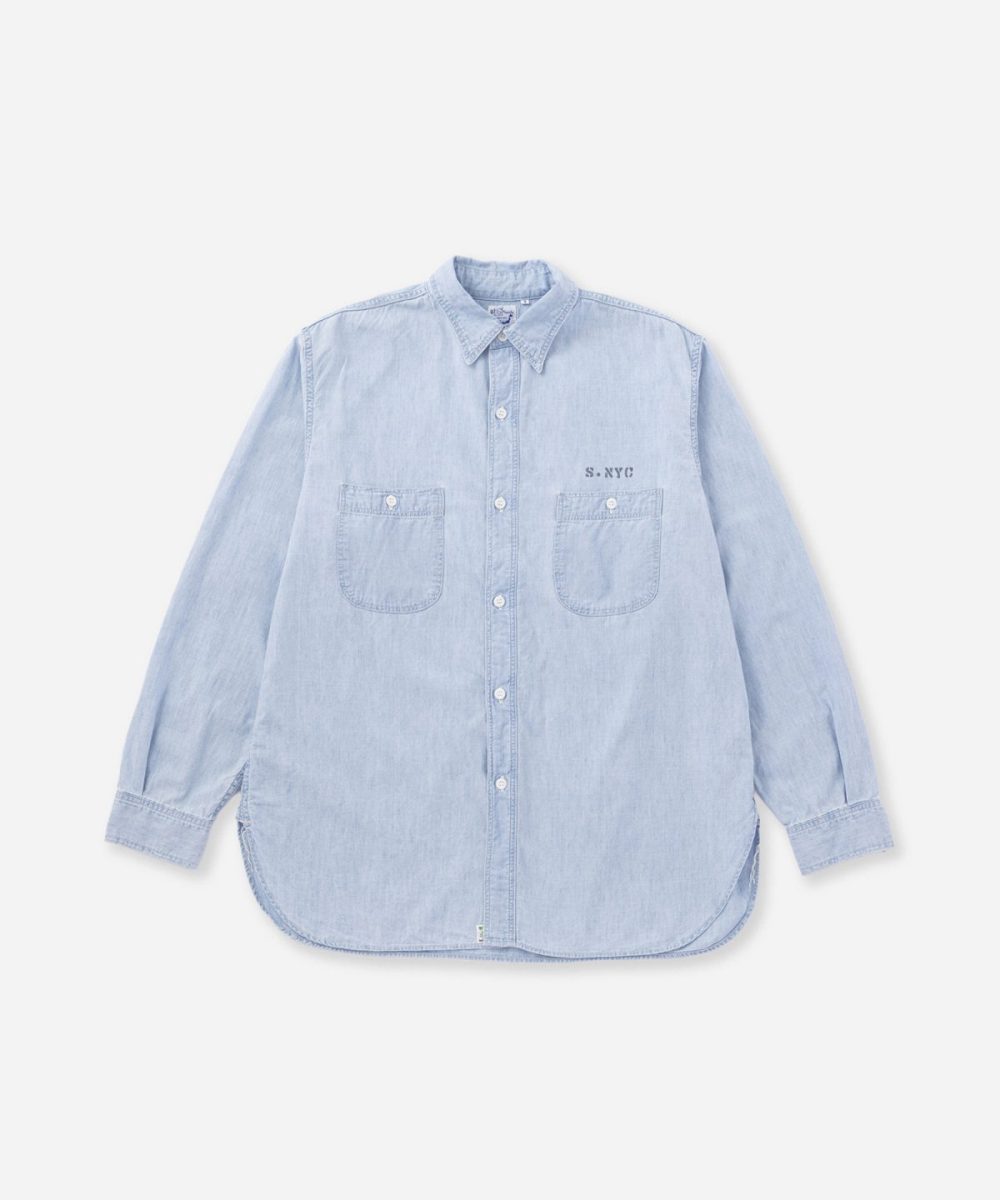 オアスロウ「RELAX FIT CHAMBRAY WORK SHIRT」￥29,700