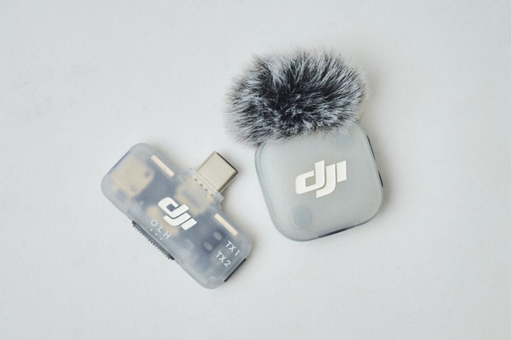 「DJI Mic Mini 2トランスミッター」と「DJI Micシリーズ モバイル レシーバー」