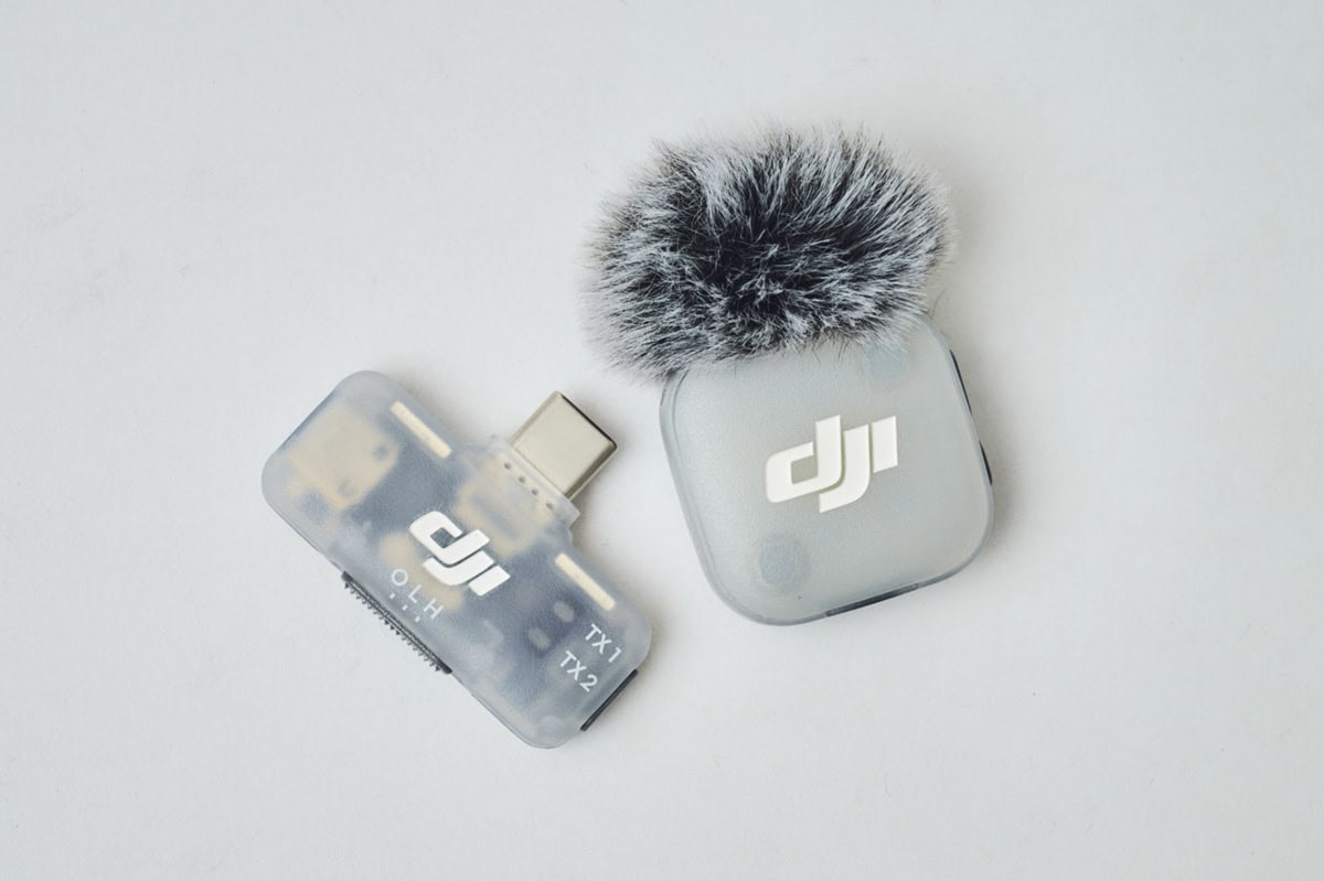「DJI Mic Mini 2トランスミッター」と「DJI Micシリーズ モバイル レシーバー」