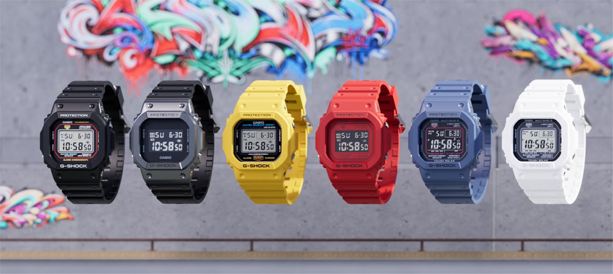 ブランドを代表するスクエア型の「DW-5600」