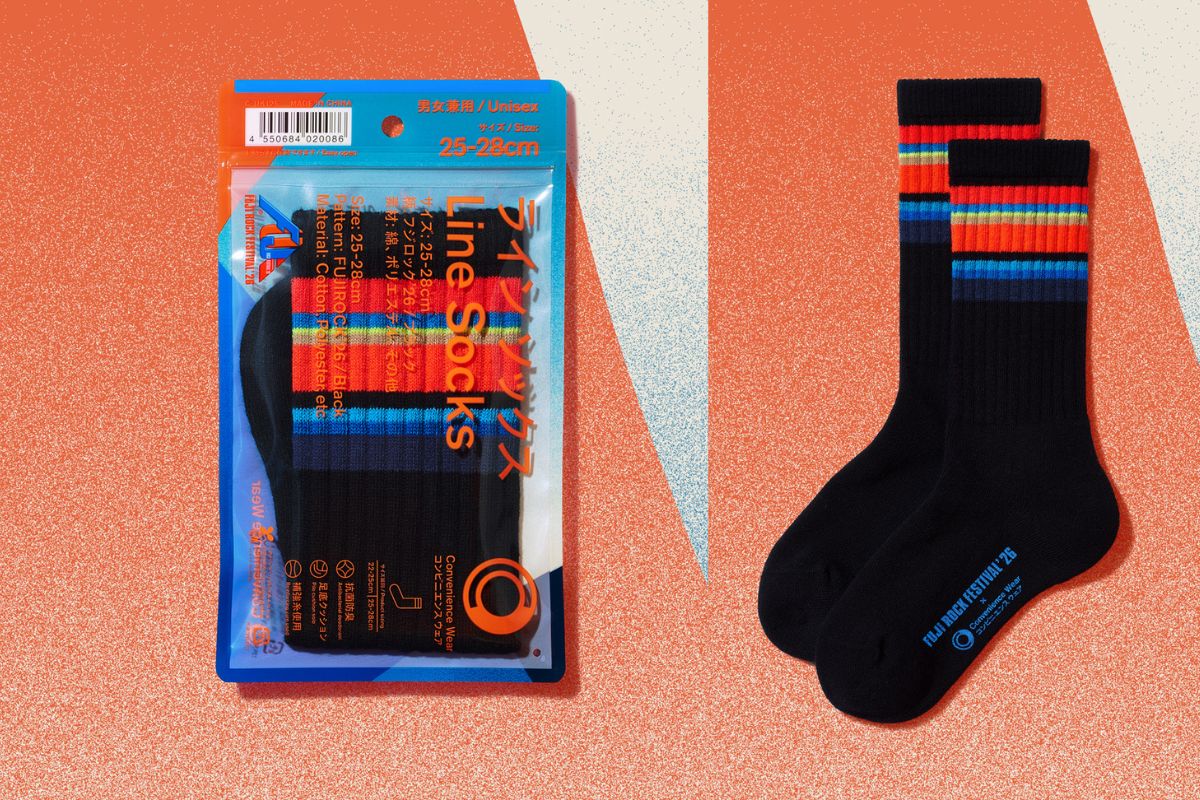コンビニエンスウェア×フジロック'26「ラインソックス」¥600