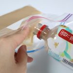 ジッパーバッグに薄く流し込む