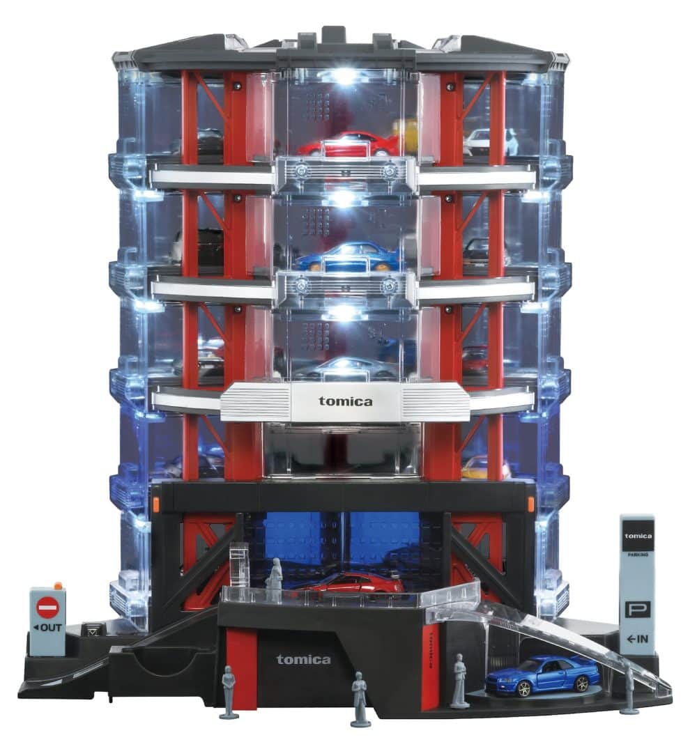 tomica+「Automated tomica PARKING with showroom」¥41,800/W403×H424×D360㎜/対象年齢6歳以上