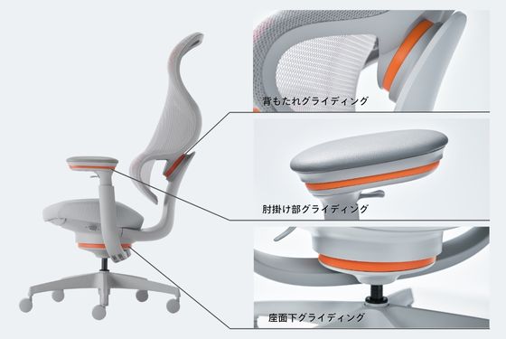 肘掛けも一緒に動く「トリプルライディング」