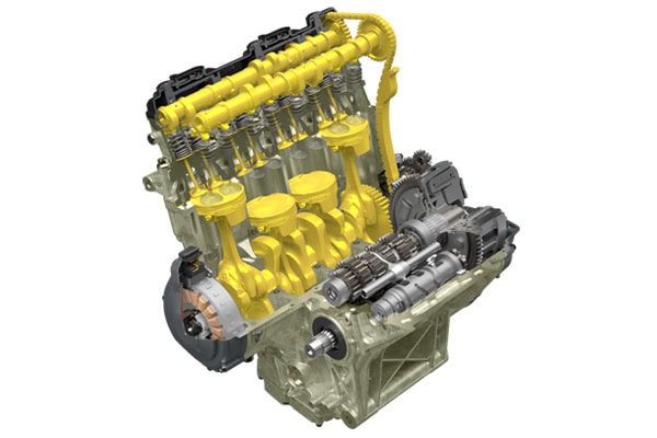 999cm3水冷4サイクル直列4気筒DOHC4バルブエンジンを搭載