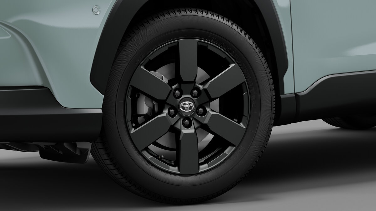マットグレーメタリック塗装の215/60R17タイヤ＆アルミホイール