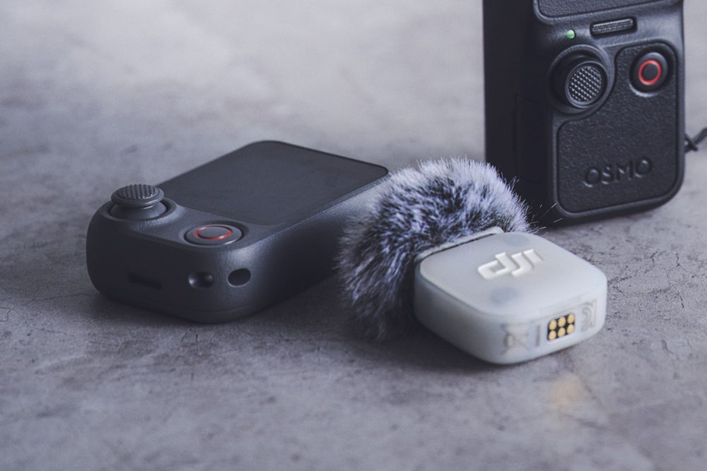「Osmo FrameTap」と「DJI Mic Mini 2 トランスミッター」