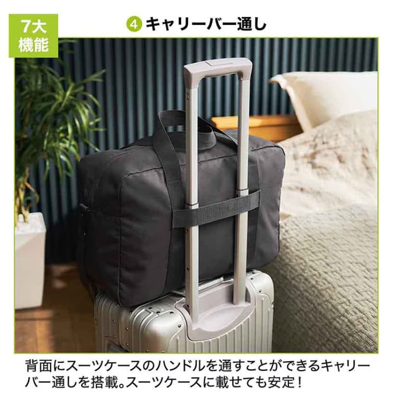 MonoMax10月号通常号 特別付録は「SHIPS any 7大機能搭載 BIGボストンバッグ」! ④キャリーバー通し付き