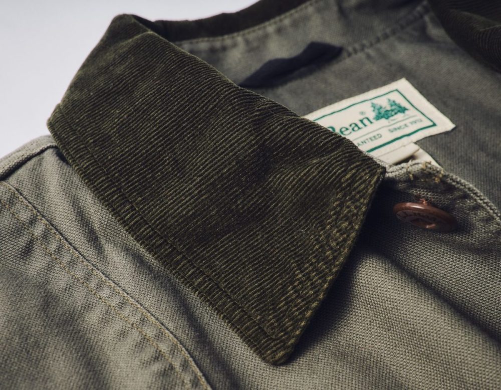 襟はコットン100％製のコーデュロイ