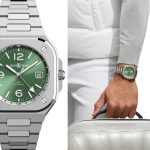 ベル＆ロス「BR-05 GMT GREEN STEEL（SSストラップ）」￥836,000／自動巻／幅41㎜／100ｍ防水