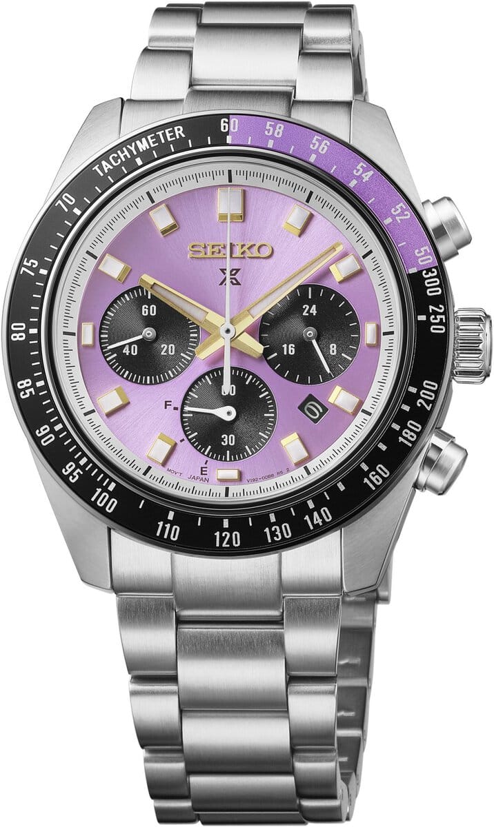 セイコー プロスペックス「スピードタイマー ソーラークロノグラフ 限定モデル HBJ005P」￥111,100／ソーラー／41.4㎜径／日常生活用強化防水（10気圧）／世界限定8,000本（うち国内1,000本）