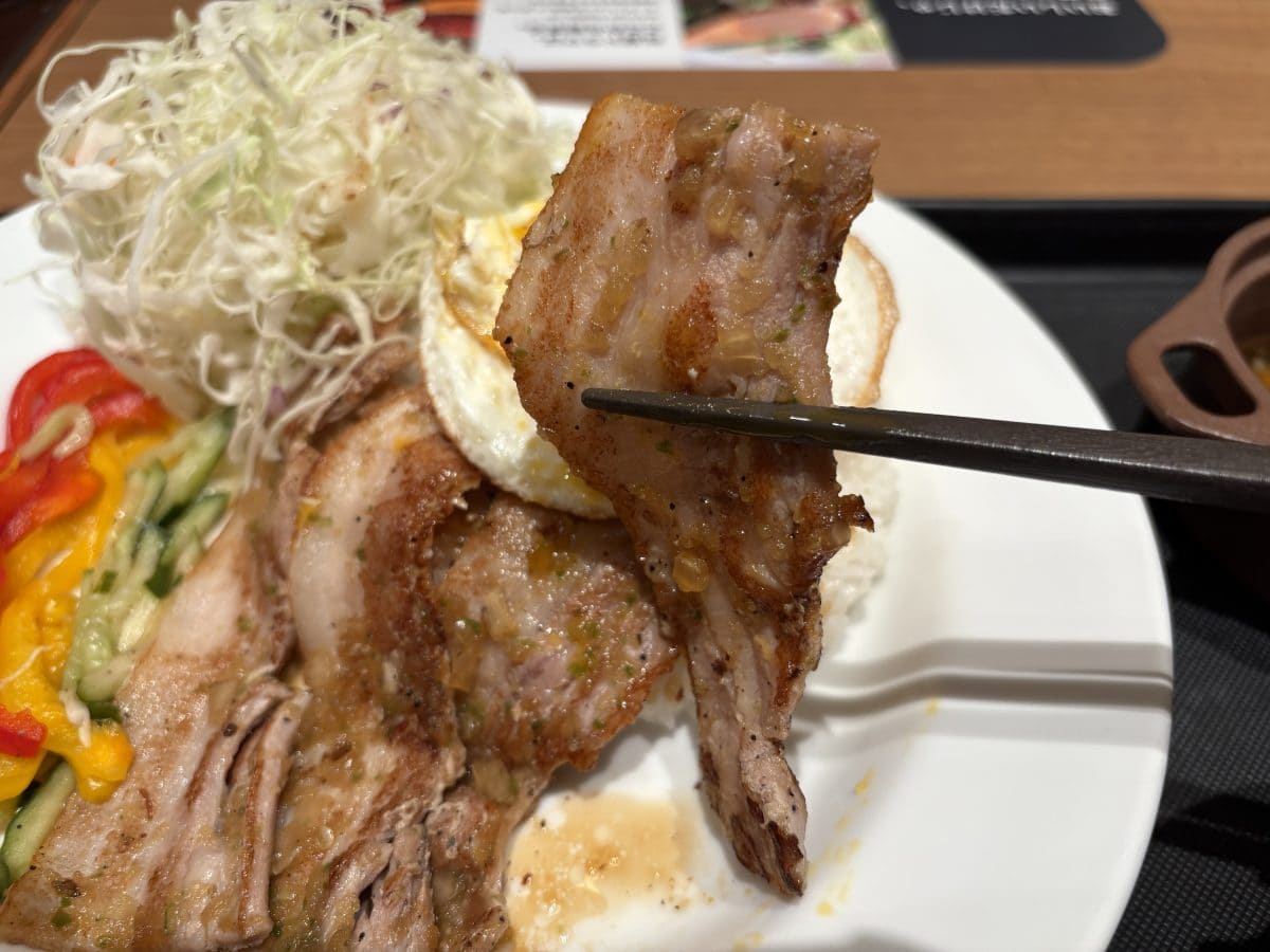 このお肉自体にもしっかり味がついているので、そのままでもガツンとした味わい