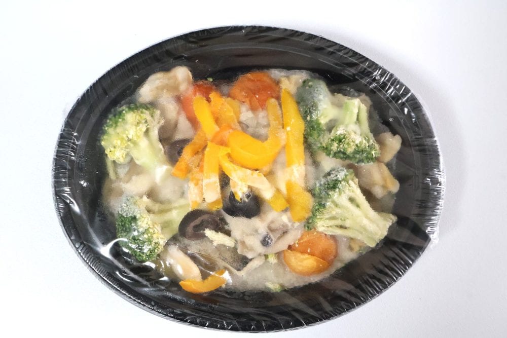 600Wの電子レンジで6分10秒加熱