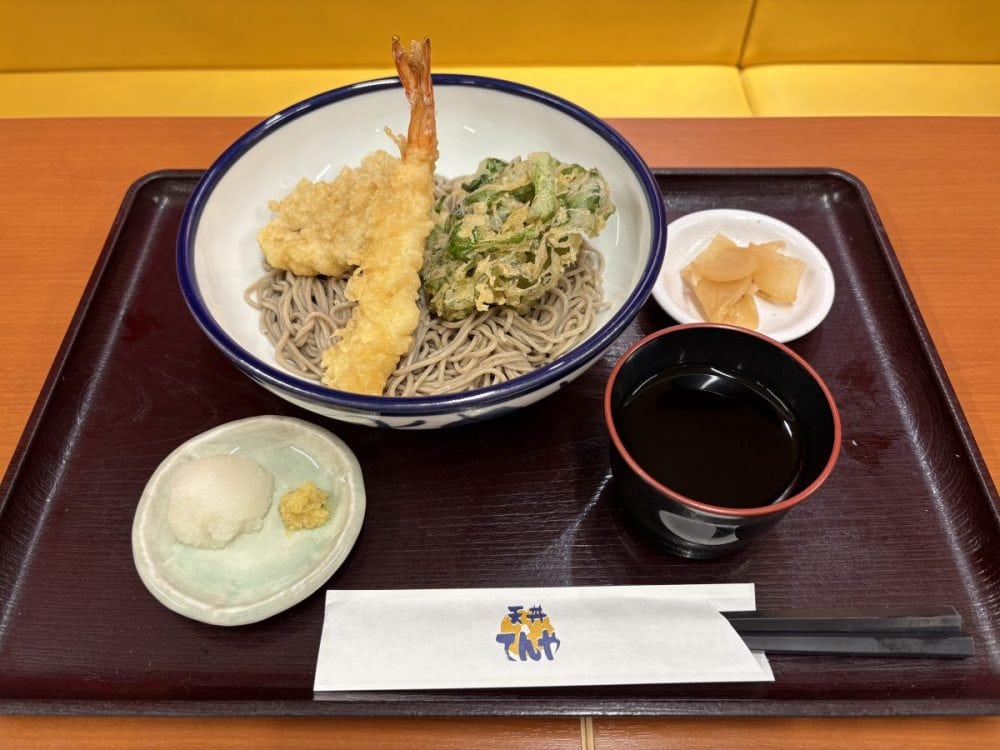 天丼てんや　はもとつるむらさきの冷やしそば