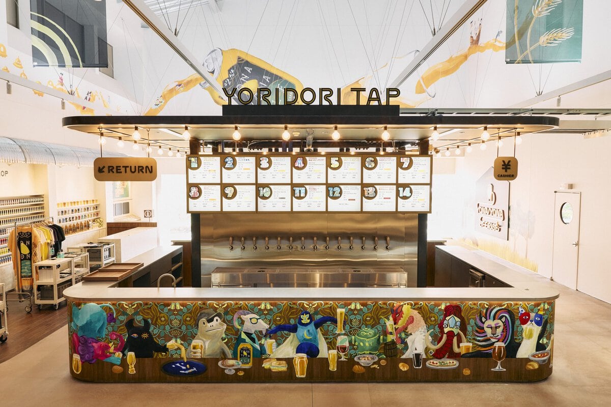 最⼤14種のクラフトビールを楽しめる「YORIDORI TAP」
