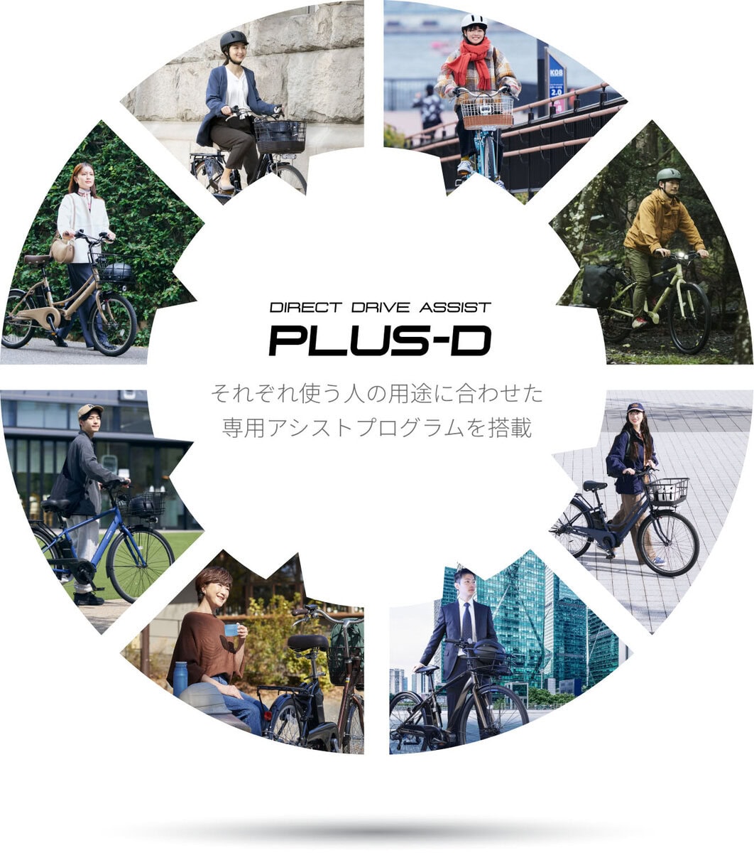 「PLUS-D」は、各車種の使用シーンに合わせた専用アシストプログラムを設定することで、ユーザーに使い方に適した走りを可能にするドライブユニット