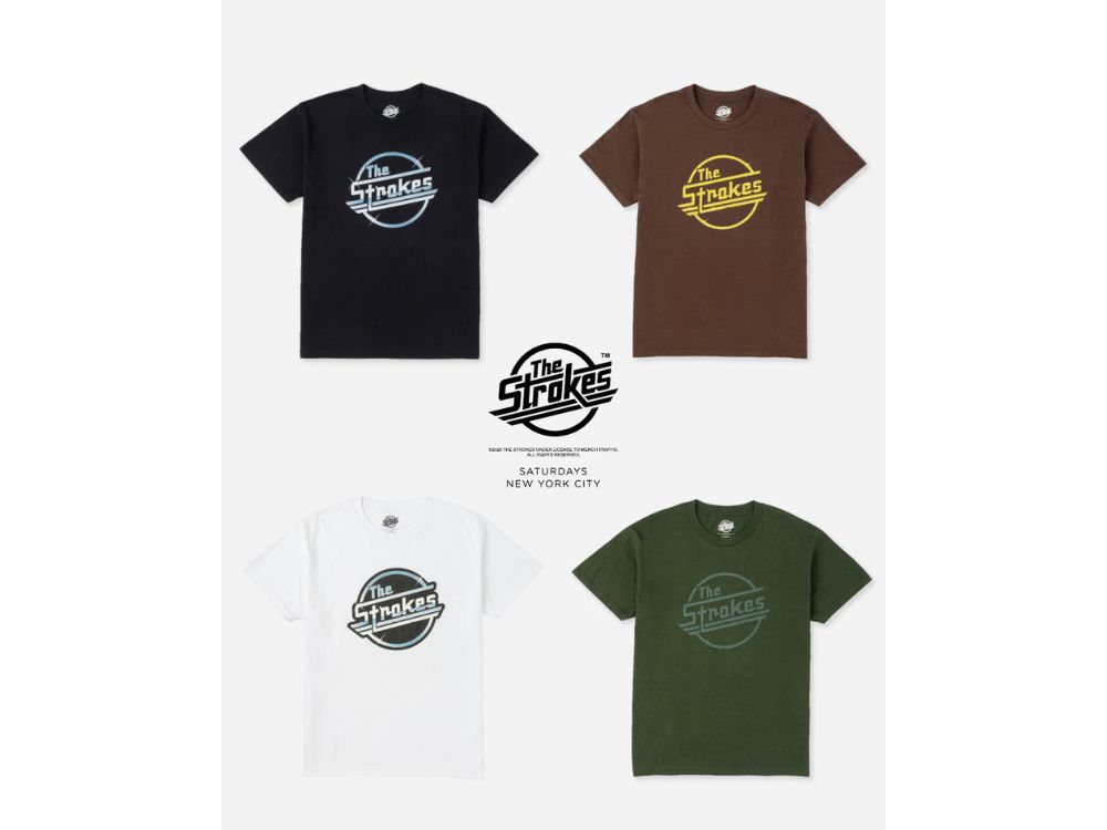The Strokes for Saturdays NYC「公式Tシャツ」¥9,900/4色展開