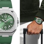 ベル＆ロス「BR-05 GMT GREEN STEEL（ラバーストラップ）」￥770,000／自動巻／幅41㎜／100ｍ防水