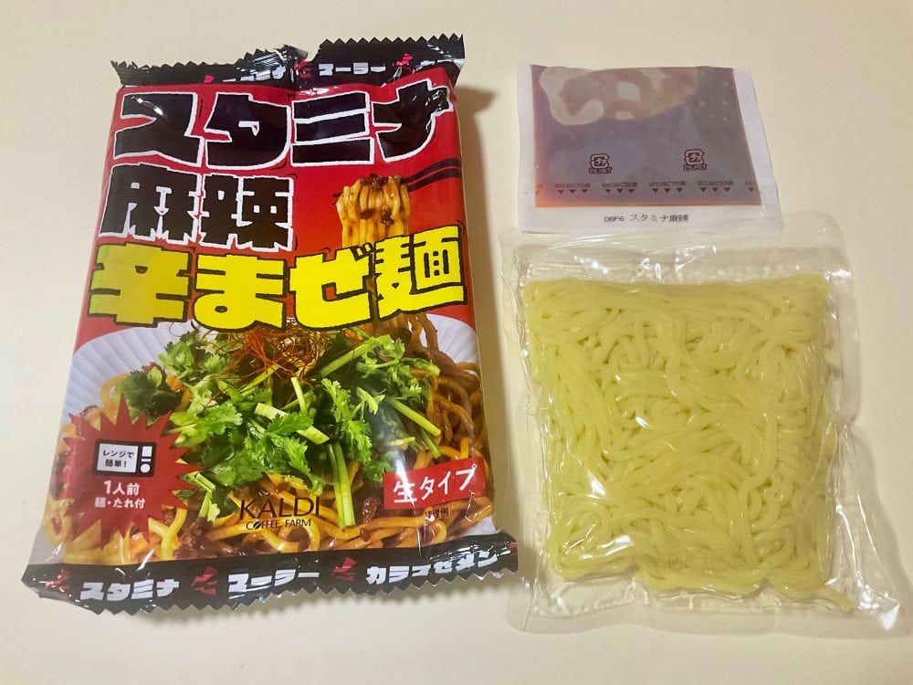 カルディコーヒーファーム、オリジナル スタミナ麻辣辛まぜ麺　