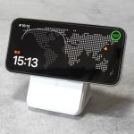 スマホスタンド状態は横向きにして固定することも可能