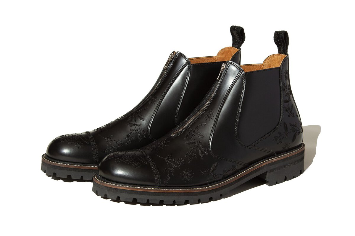 HARUTA for KYOU「“HUNTER” Embroidered Front-zip Hunting Boots by HARUTA」¥58,000