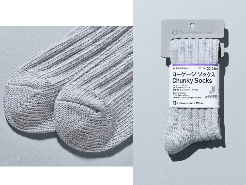 コンビニエンスウェア「ローゲージソックス」¥649