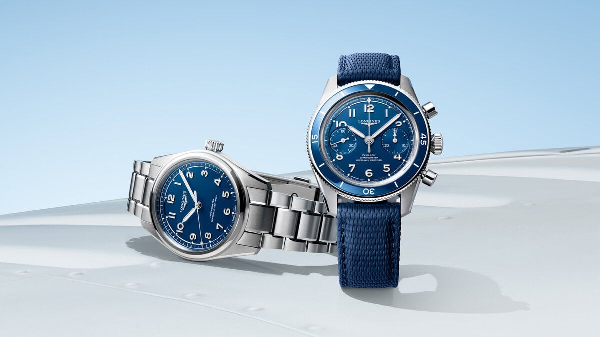 Cj 正規品　美品　ロンジン　スピリット　クロノグラフ　42mm 青文字盤 男の所有欲を満たす“青”】ロンジンの新作パイロットウォッチは隙なしの