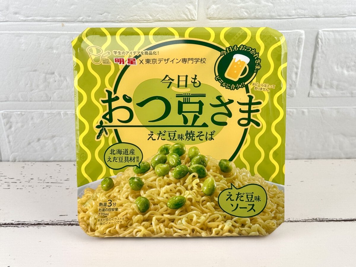 【第3位】明星「東京デザイン専門学校コラボ 今日もおつ豆さま えだ豆味焼そば」